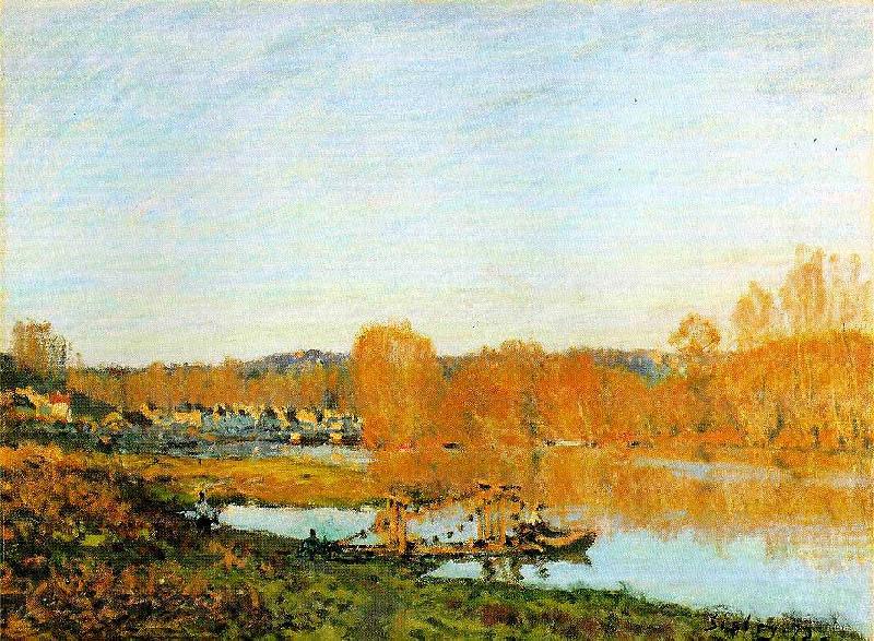 Alfred Sisley Banks of the Seine near Bougival France oil painting art